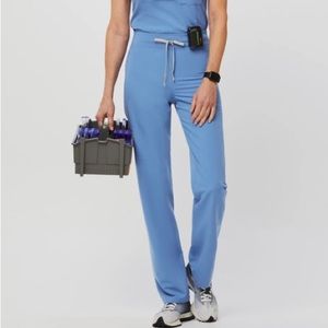 Figs Livingston ceil blue medium petite scrub pants EUC